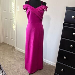 Enfocus Studio Strapless Fuchsia Floor-Length Gown